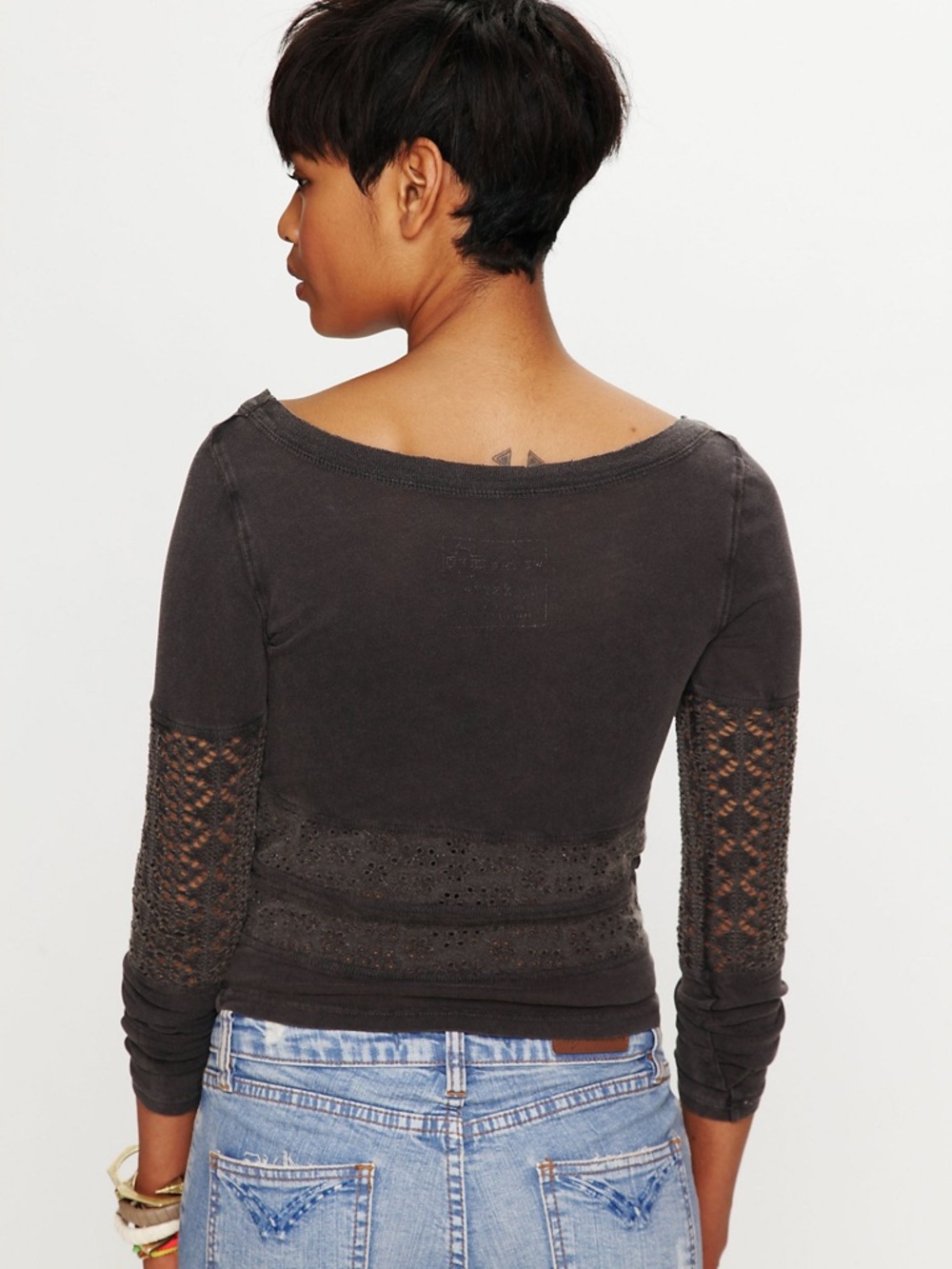 Free People We The Free Girlie Greaser Top - Picture 2 of 10